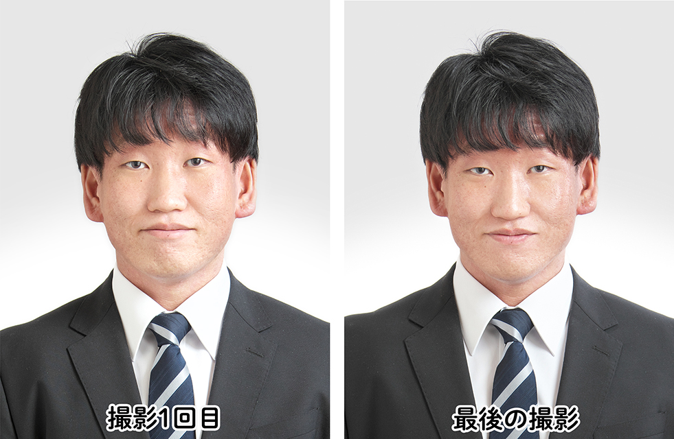 就活証明写真 ビフォー・アフター