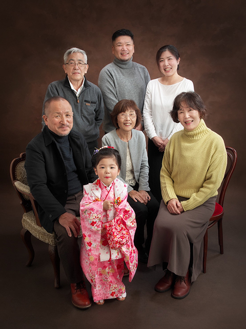 七五三 家族写真