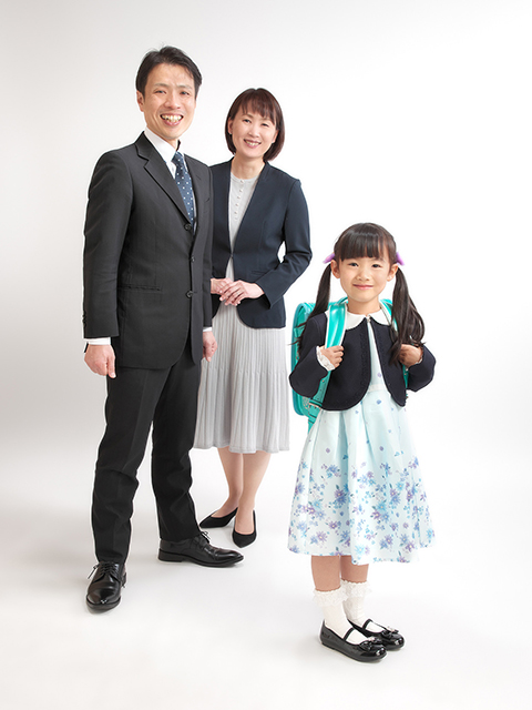 小学校入学記念写真 家族写真